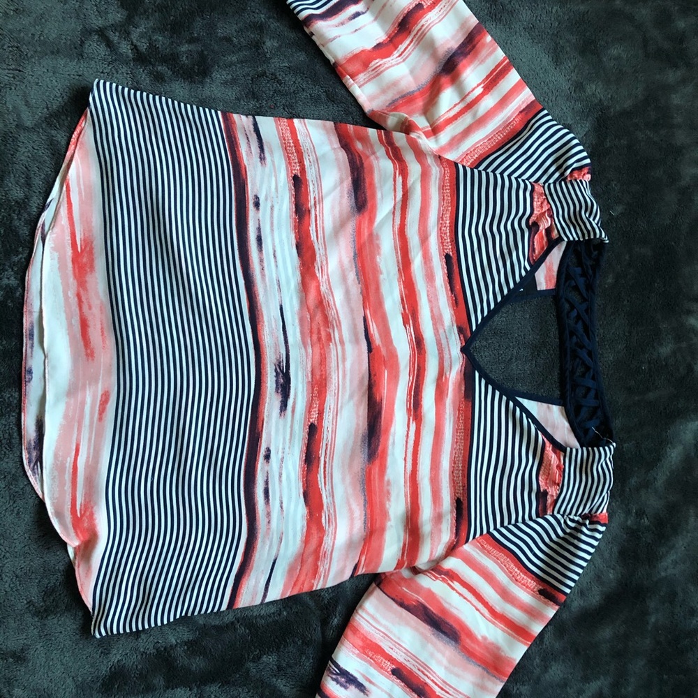 3/4 sleeve printed blouse